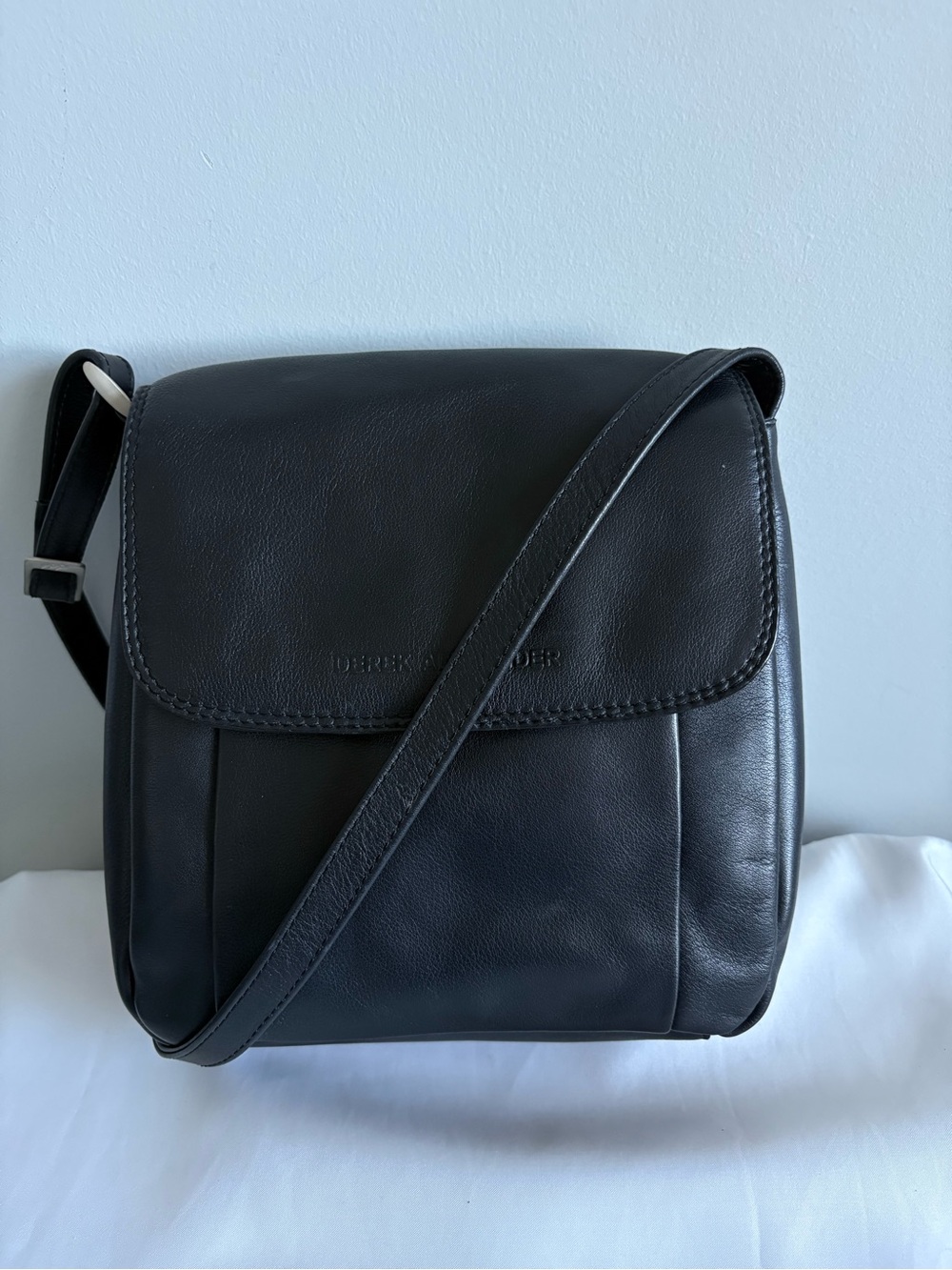 Derek Alexander Black Leather Crossbody Bag